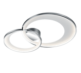 Plafón de techo Trio Granada grande LED cromo 3000K regulable 85cm 673890206