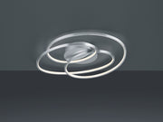 Plafón de techo Trio Gale LED níquel mate 3000K regulable 60cm 673916007