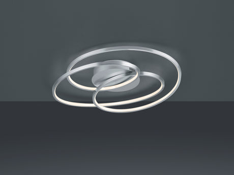 Plafón de techo Trio Gale LED níquel mate 3000K regulable 60cm 673916007