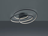 Trio Gale LED metal ceiling light mat black 673916032