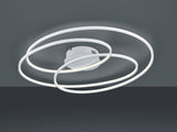 Plafón de techo Trio Gale grande LED blanco mate 3000K 80cm 673918031