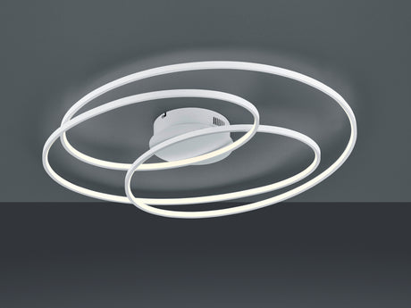 Plafón de techo Trio Gale grande LED blanco mate 3000K 80cm 673918031