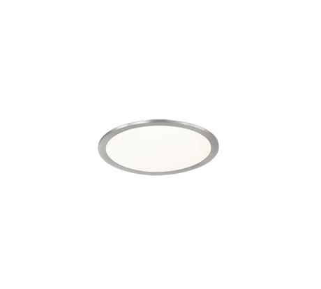 Plafón de techo Trio Phoenix LED níquel mate 3000K regulable Ø30cm 674093007