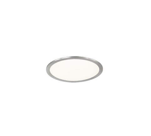Plafón de techo Trio Phoenix LED níquel mate 3000K regulable Ø30cm 674093007