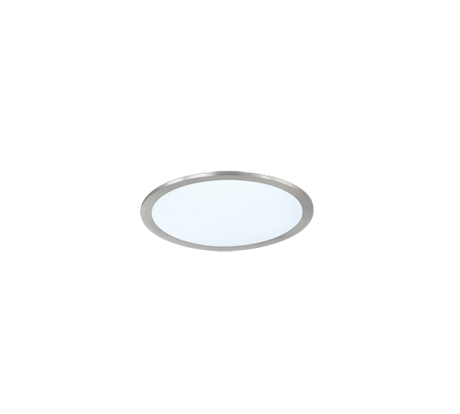 Plafón de techo Trio Phoenix LED níquel mate 3000K regulable Ø30cm 674093007