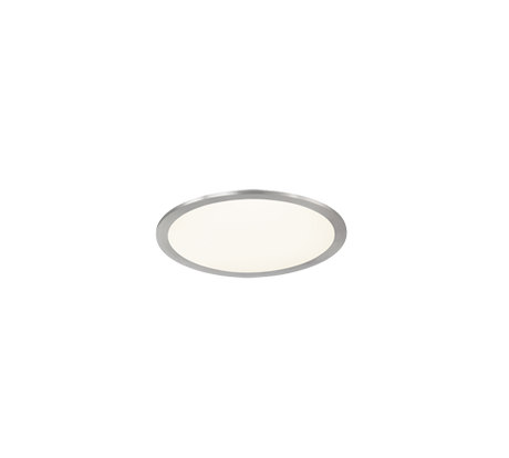 Plafón de techo Trio Phoenix LED níquel mate 3000K regulable Ø30cm 674093007