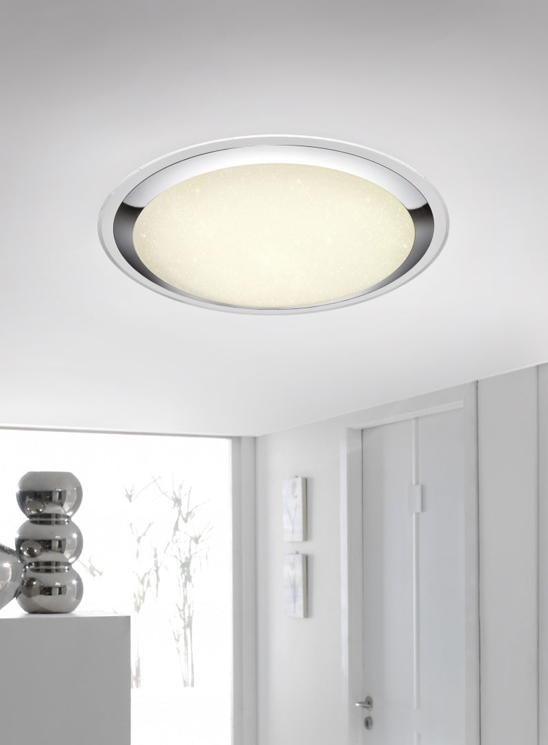 Plafón de techo Trio Miko grande LED blanco CCT Ø85cm 675610106