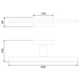 Mantra Morne Aplique LED 12W 4000K IP44 gris oscuro 6760