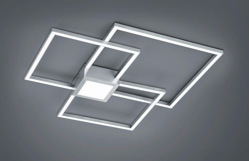 Trio Hydra Matt nickel metal LED ceiling light 676210407