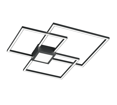 Trio Hydra Anthracite metal LED ceiling light 676210442