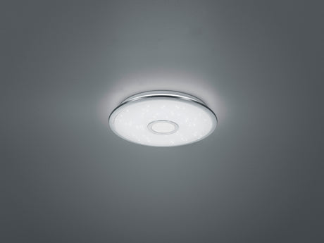 Plafón de techo Trio Osaka LED cromo CCT Ø42cm 678713006