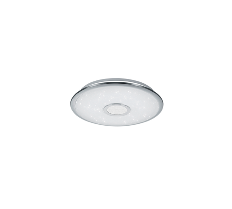 Plafón de techo Trio Osaka LED cromo CCT Ø42cm 678713006