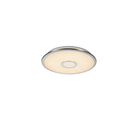 Plafón de techo Trio Osaka LED cromo CCT Ø42cm 678713006