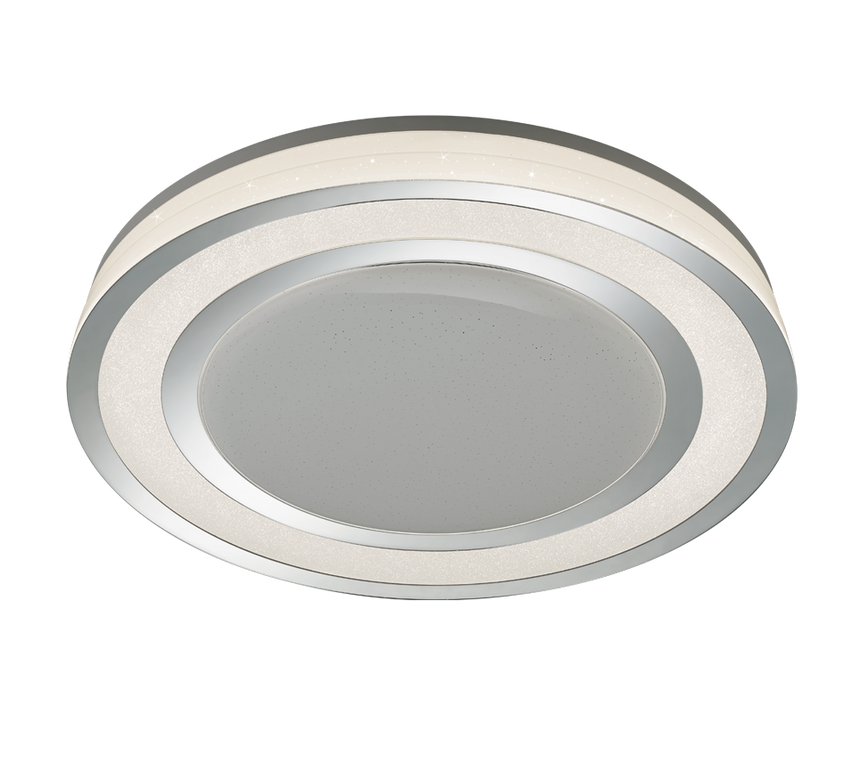 Plafón de techo Trio Noriaki LED cromo CCT Ø59,5cm 679210106