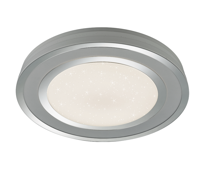 Plafón de techo Trio Noriaki LED cromo CCT Ø59,5cm 679210106