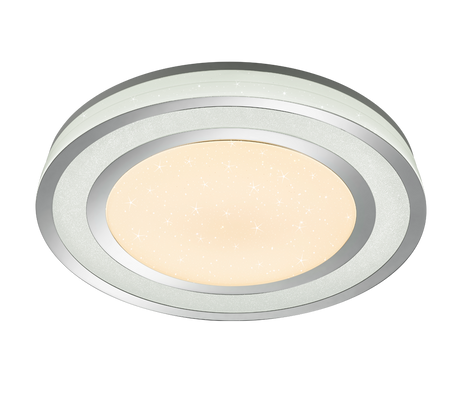 Plafón de techo Trio Noriaki LED cromo CCT Ø59,5cm 679210106