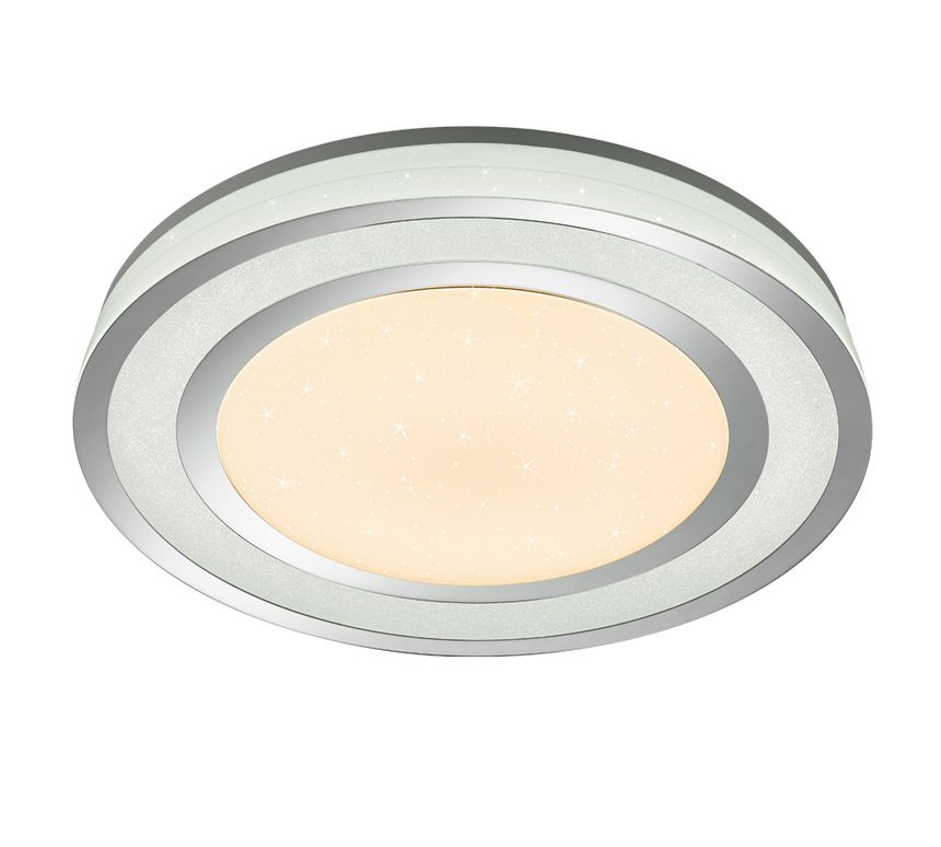 Plafón de techo Trio Noriaki LED cromo CCT Ø59,5cm 679210106