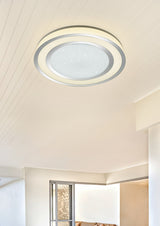 Plafón de techo Trio Noriaki LED cromo CCT Ø59,5cm 679210106