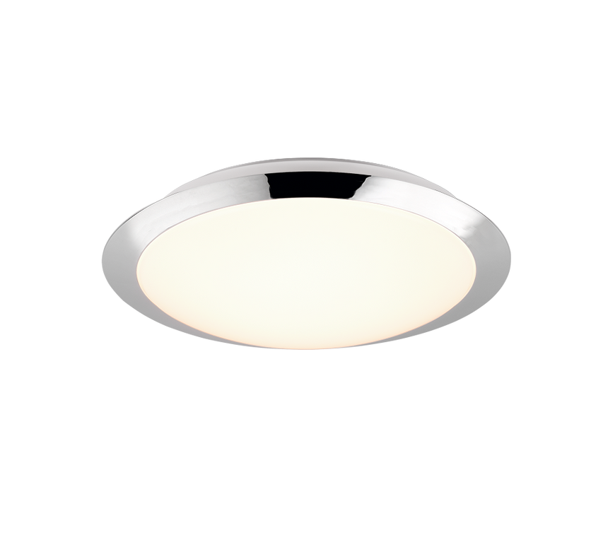 Plafón de baño Trio Umberto LED cromo 3000K IP44 Ø29cm 6