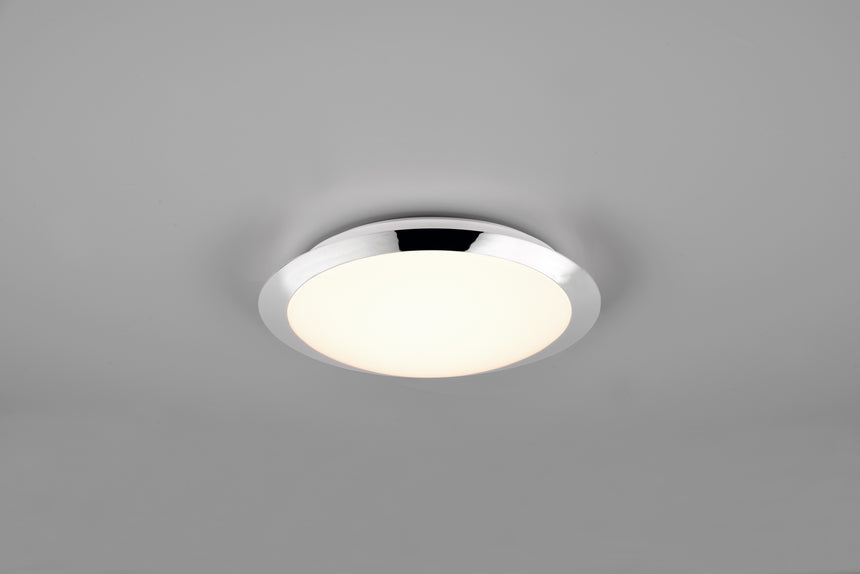Plafón de baño Trio Umberto LED cromo 3000K IP44 Ø29cm 6