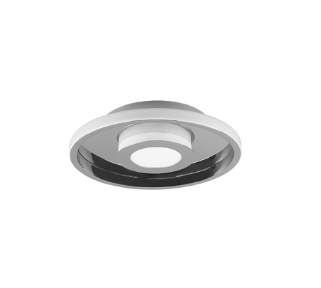 Plafón de baño Trio Ascari LED cromo 3000K IP44 Ø30cm 680810306