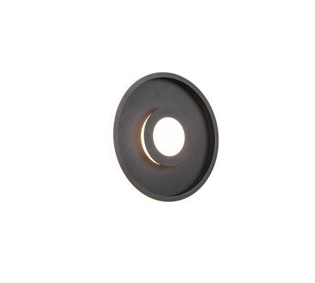 Plafón de baño Trio Ascari LED negro mate 3000K IP44 Ø30cm 680810332