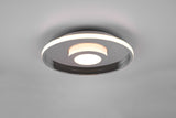 Plafón de baño Trio Ascari LED cromo 3000K regulable IP44 Ø40cm 6