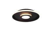 Plafón de baño Trio Ascari LED negro mate 3000K regulable IP44 Ø40cm 680819332