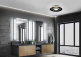 Trio Ascari Plafón LED de metal estera negra 680819332