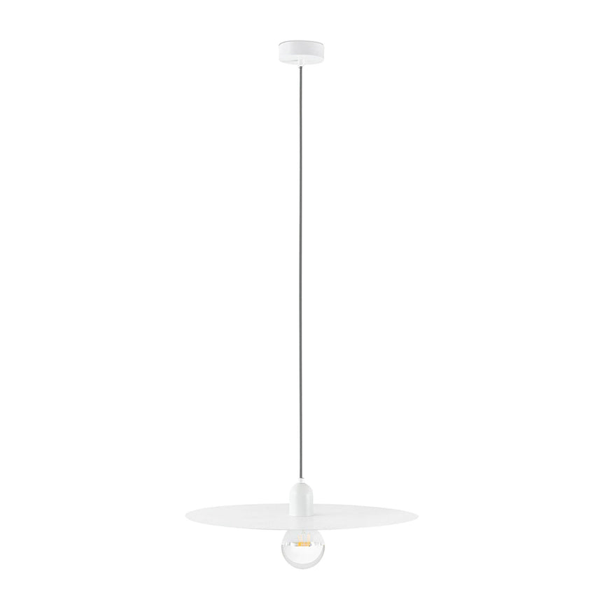 Lámpara de techo colgante Faro Plat E27 Ø50cm blanco mate — ref. 68146 (1)
