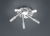 Plafón de baño Trio Bolsa LED cromo 3000K regulable IP44 Ø41,5cm 682410506