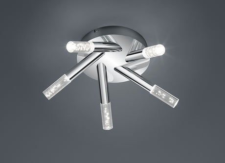 Plafón de baño Trio Bolsa LED cromo 3000K regulable IP44 Ø41,5cm 682410506