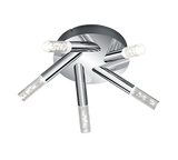 Plafón de baño Trio Bolsa LED cromo 3000K regulable IP44 Ø41,5cm 6