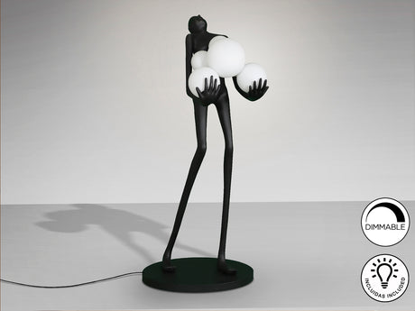 Lámpara de pie escultura bolas Schuller La Carga 6 luce - ambiente