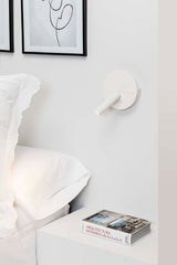 Lámpara de pared aplique Faro Duas con lector LED blanco mate 2700K 68467N