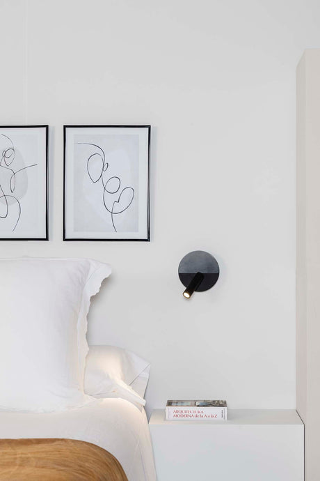 Lámpara de pared aplique Faro Duas con lector LED 2700K negro mate — ref. 68468N (2)