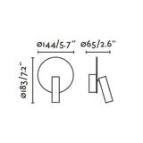 Lámpara de pared aplique Faro Duas con lector LED 2700K negro mate — ref. 68468N (3)