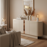 Aparador madera beige 4 puertas 180cm 68468