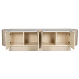 Mueble TV madera beige 4 puertas 180cm 68469