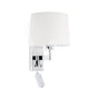 Lámpara de pared aplique Faro Artis con lector E27 LED cromo y blanco 68493-01