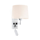 Lámpara de pared aplique Faro Artis con lector E27 LED cromo y beige — ref. 68493-02 (1)