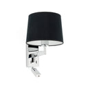 Lámpara de pared aplique Faro Artis con lector E27 LED cromo y negro — ref. 68493-03 (1)