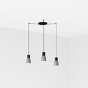 Lámpara de techo colgante Faro Kombo grande 3 luces E27 Ø12cm gris — ref. 68591-3L (1)