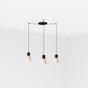 Lámpara de techo colgante Faro Kombo grande 3 luces E27 beige 68592-3L