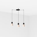 Lámpara de techo colgante Faro Kombo grande 3 luces E27 beige 68592-3L