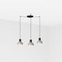 Lámpara de techo colgante Faro Kombo grande 3 luces E27 Ø20cm gris — ref. 68593-3L (1)
