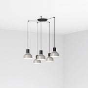 Lámpara de techo colgante Faro Kombo grande 5 luces E27 gris 68593-5L