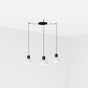 Lámpara de techo colgante Faro Kombo grande 3 luces E27 beige 68594-3L
