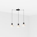Lámpara de techo colgante Faro Kombo grande 3 luces E27 beige 68594-3L