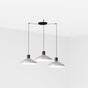 Lámpara de techo colgante Faro Kombo grande 3 luces E27 gris 68595-3L